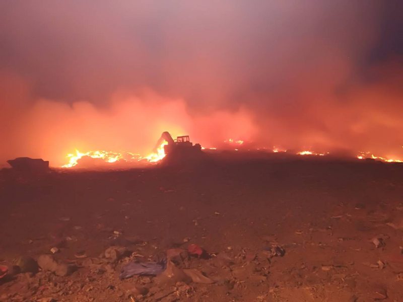 пожар, депонија, Мегленци