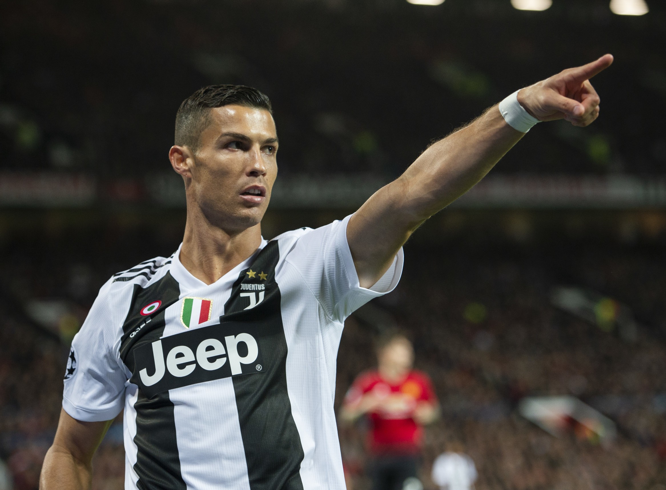 epa07114497 Juventus' Cristiano Ronaldo reacts during the UEFA Champions League Group H soccer match between Manchester United and Juventus FC held at Old Trafford in Manchester, Britain, 23 September 2018. EPA-EFE/PETER POWELL