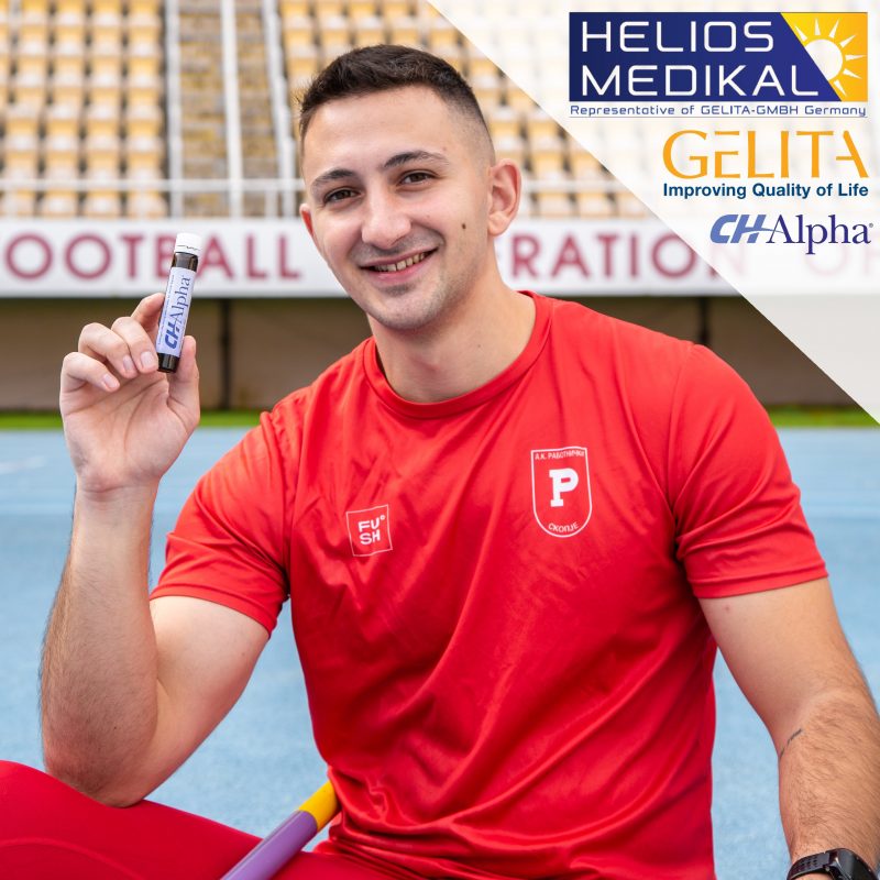 „Ги користам препаратите на ЦХ Алфа, Магнезиум од Допелхерц, Л-Аргинин и најдобриот имунитетен производ Имуно Актив. За еден спортист овие се најважните состојки, но и не само за спортист. Целта моја е да кажам дека мојот изглед и успех се должат и на работни навики, желба за успех, дисциплина но и на врвни светски компании а Гелита и Допелхерц тоа и се“.