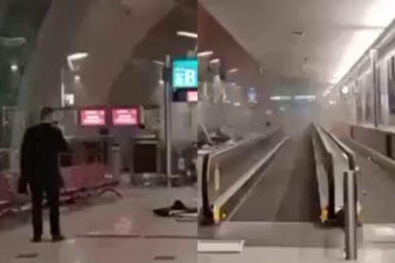 (Видео) Погоден аеродромот во Дубаи, евакуацијата е во тек